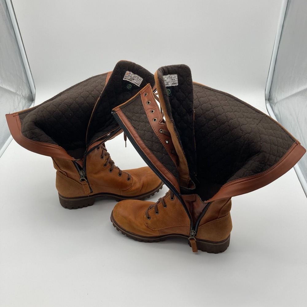 Timberland 15" Tall Brown Leather Riding Boots Waterproof Women's US 7 - Picture 11 of 14